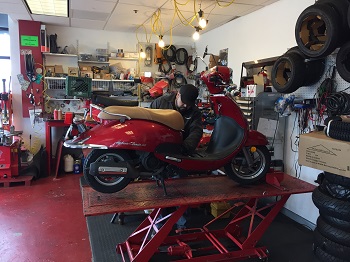 Scooter Maintenance at the Shop