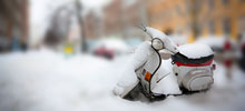 Scooter in snow
