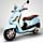 Sky Blue SYM Fiddle II 125cc Scooter